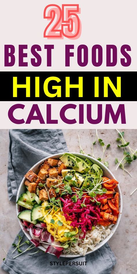 Maintaining optimal bone health is crucial for overall well-being, and one of the key nutrients essential for strong bones is calcium. Incorporating calcium-rich foods into your diet is not only vital for bone health but also for various other bodily functions. Explore 25 calcium-rich foods that you should consider adding to your diet for better health and stronger bones. #health #food Bone Healing Foods, Food For Strong Bones, Foods That Contain Calcium, B12 Rich Foods, Picky Eating Toddler, Osteoporosis Diet, Best Diet Foods, Calcium Rich Foods, Foods With Calcium