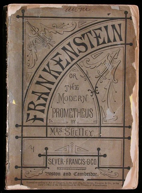 Chapter Pages Design, Frankenstein Lettering, Frankenstein Book Aesthetic, Frankenstein Aesthetic, Frankenstein Poster, Frankenstein Book, Modern Prometheus, Spell Cards, The Modern Prometheus