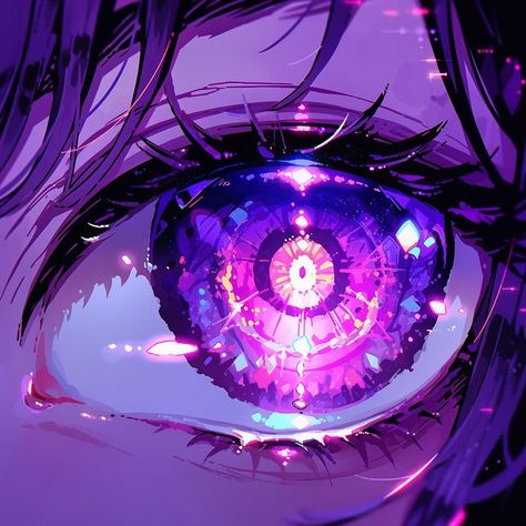 الفن الرقمي, Galaxy Eyes, Eyes Artwork, Anime Galaxy, Dark Purple Aesthetic, Cartoon Eyes, Cool Anime Backgrounds, Blue Anime, Mosaic Artwork