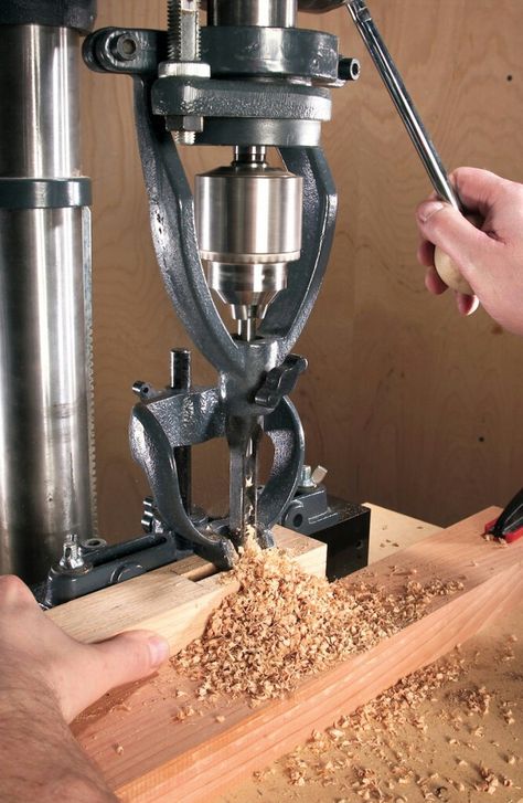 Woodworking Drill Press, Mortising Machine, Drill Press Stand, Press Table, Drill Press Table, Wood Working Tools, Tool Tips, Workshop Tools, Woodworking Magazine