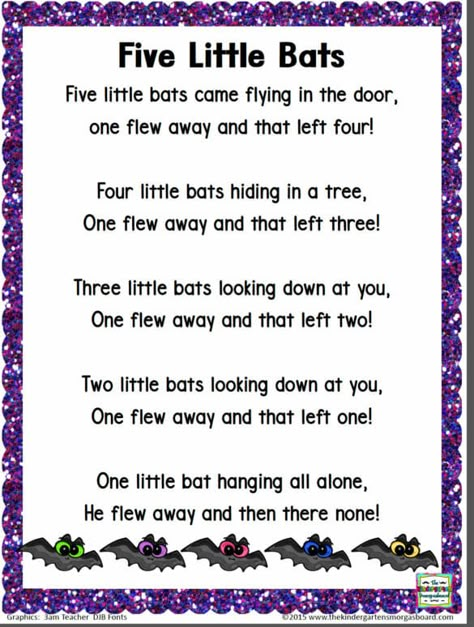 Bats Preschool, Bats Kindergarten, Halloween Curriculum, Bat Lessons, Spiders Preschool, Ece Resources, Kindergarten Science Lessons, Halloween Rhymes, October Themes