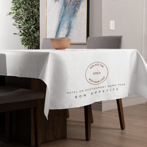 Custom Table Cloth, White Tablecloth, Hotel Logo, Restaurant Names, Typography Branding, Restaurant Logo, Logo Name, Bon Appetite, Hotel Supplies