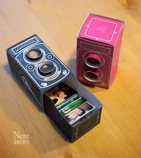 Paperized: Vintage Camera Paper Box Paperized Crafts, Paper Camera, Camera Crafts, Matchbox Crafts, Diy Camera, Gifts Box, Box Camera, Astuces Diy, Paper Diy