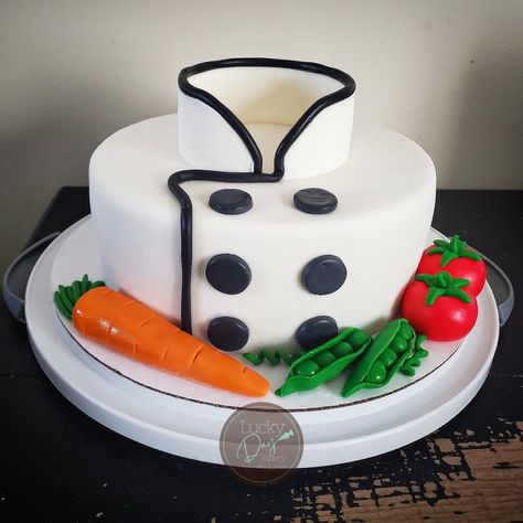 Chef Coat Cake, Chef Decorations, Cooker Cake, Chef Cake, Fondant Cakes Birthday, Triple Chocolate Cake, Chef Party, Chef Coat, Chef Kitchen