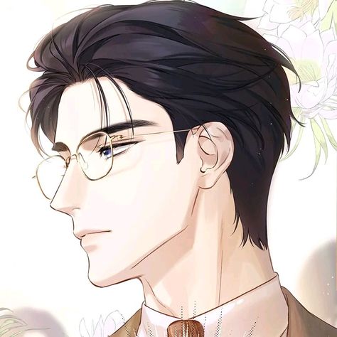 Manga Boy With Glasses, Anime Men With Glasses, Guy With Glasses Drawing, Manhua Men, Anime Guy With Glasses, Manhwa Guys, Anime Face Drawing, Boy Illustration, Dark Anime Guys