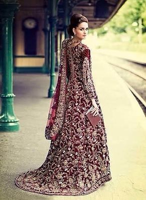 Asian Bridal Dress lengha pakistani/india Velvet, Custom Made, Gown in Clothes, Shoes & Accessories, Wedding & Formal Occasion, Wedding Dresses | eBay Occasional Dresses, Wedding Dresses Pakistani, Saree Bollywood, Asian Wedding Dress, Asian Bridal Dresses, Red Lehenga, Pakistani Bridal Dresses, Asian Bridal, Pakistani Wedding Dresses