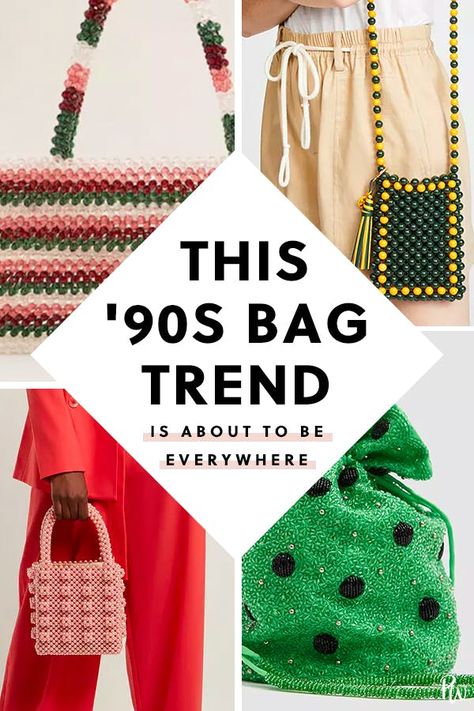 This '90s Bag Trend Is About to Be Everywhere #purewow #fashion #summer #bags #style #accessories #trends 90s Handbags Aesthetic, 90s Fashion Accessories, 90s Purses, 90s Bags, Heel Hacks, Tiny Sunglasses, Bohemian Outfit Ideas, 90s Fashion Show, 90s Fashion Models