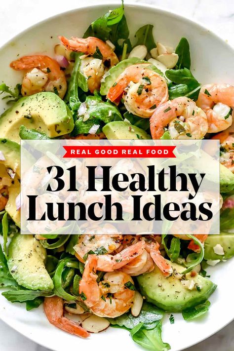 31 Healthy Lunch Ideas | foodiecrush.com Cold Shrimp Lunch Ideas, Healthy Beach Lunches, Healthy Lunch Foods, Healthy Lunch Menu, Superfood Lunch, Summer Lunch Menu, Healthy Light Lunches, Healthy Cold Lunches, Healthy Low Calorie Dinner