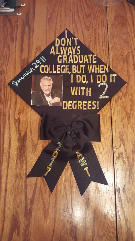 2 Degrees Graduation Cap, Two Degrees Graduation Cap, Double Major Graduation Cap, Graduation Cap Designs College, College Graduation Cap Decoration, Graduation Photography Poses, Graduation Cap Toppers, Graduation Photography, Graduation Cap Designs