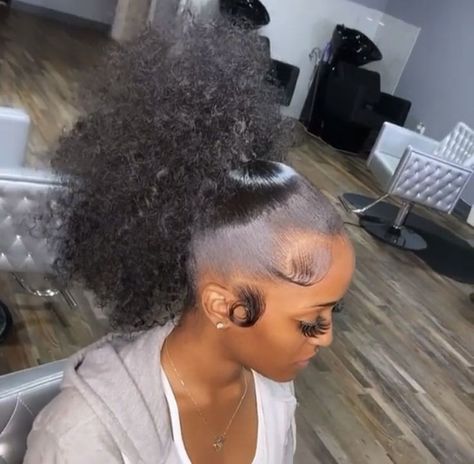 High Pom Pom Ponytail, High Sleek Curly Ponytail, Mid High Curly Ponytail, High Weave Ponytail Hairstyles Curly, Sleek Curly Bun, Pom Pom Ponytail Black Women, Short Curly Ponytail Weave, Quick Hair Styles Black Women, Puffy Ponytail Hairstyles Black Women