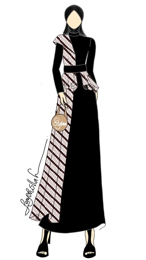 #design#busana#art#casual#designbusana#artfashion#fashiondesign#illustration#fashionillustration#elegantdress Batik Dress Modern Simple, Batik Modern Fashion Style, Busana Casual, Dress Batik Modern, Gaun Dress, Batik Dress Modern, Batik Kombinasi, Fashion Sketches Dresses, Batik Fashion