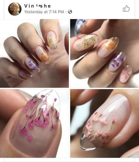 Fairy Nail Art, Nail Polish Natural, Nail Art Fleur, Preppy Girl Style, Flowers Nail Art, Gel Paint, Asian Nails, Clear Nails, Yellow Nails