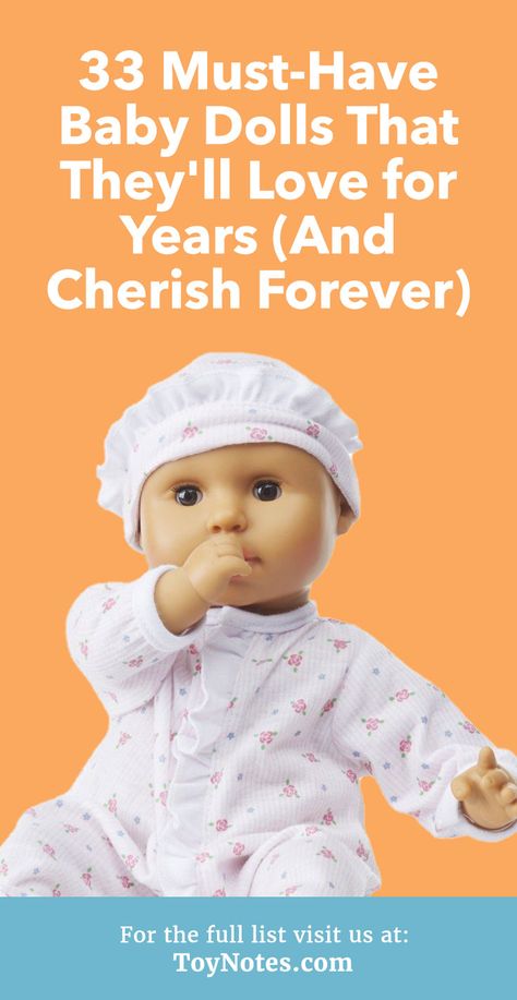 These baby dolls are the most precious gifts for your own baby to learn to love and treasure. Best Baby Doll, Baby Dolls For Toddlers, Age Appropriate Toys, Baby Doll Toys, Baby Alive Dolls, Best Toys, Baby Alive, Learn To Love, Toy Storage