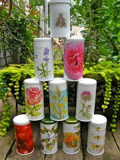 Repurpose Tea Tins Ideas, Tea Tins Repurposed, Scan Art, Waterslide Decal Paper, Tea Ideas, Tea Container, Wine Bottle Corks, Bazaar Ideas, Craft Images