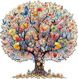 Shaped Puzzles, Butterfly Puzzle, Puzzle Wood, Puzzle Pattern, Jigsaw Puzzles For Adults, Butterfly Tree, Fun Brain, Puzzles For Adults, Puzzle For Adults