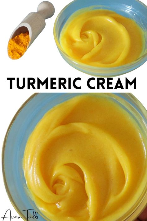 Home Made Anti Aging Cream, Homemade Day Cream Face, Turmeric Face Cream, Tumeric Cream Diy, Diy Face Cream For Dry Skin, Turmeric Face Cream Diy, Diy Day Cream Face, Turmeric Butter For Skin, How To Make Face Cream At Home