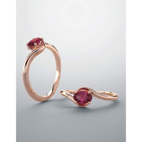 Modern Ruby Ring, Ruby Ring Designs Gold, Ruby Stone Ring Design Gold, Oval Ruby Ring Design, Ruby Ring Simple, Gold Ring With Stone, 14k Rose Gold Solitaire Ring, Ruby Ring Designs, Ruby Solitaire Ring