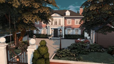 Sims 4 Victorian House, Sims 4 Family House, Sims 4 Builds, Old Style House, Clubhouse Design, British House, Sims 4 Speed Build, Victoria House, Sims 4 Family