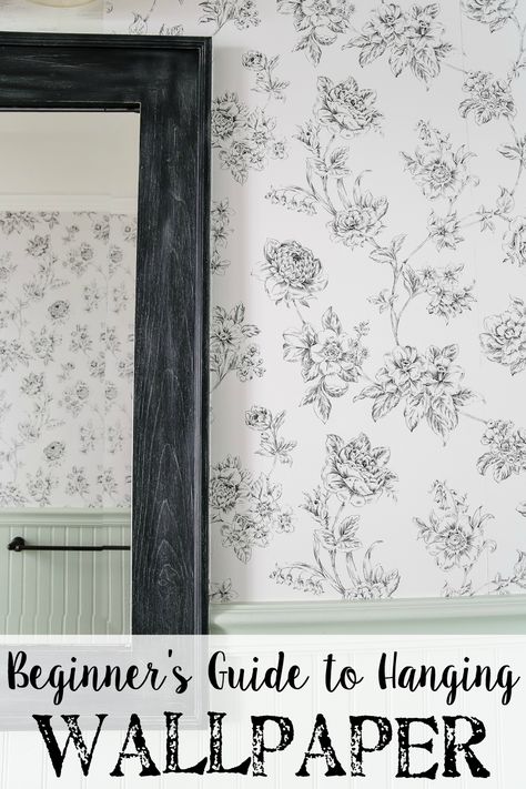 Beginner's Guide to Hanging Wallpaper | blesserhouse.com - A step-by-step tutorial for how to hang wallpaper along with a full supply list and tips for first-timers. Orange Painted Walls, Wallpapering Tips, Hang Wallpaper, Hanging Wallpaper, Wallpaper Diy, Powder Room Makeover, How To Hang Wallpaper, House Decor Rustic, How To Hang