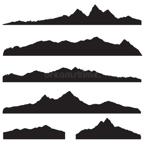 Mountains landscape silhouette set. High peak mountain border. Mountains hill la , #ad, #set, #High, #peak, #Mountains, #landscape #ad Mountain Skyline, Landscape Silhouette, Mountain Silhouette, Skyline Silhouette, City Silhouette, High Mountain, Mountains Landscape, Los Angeles Usa, Free Illustration