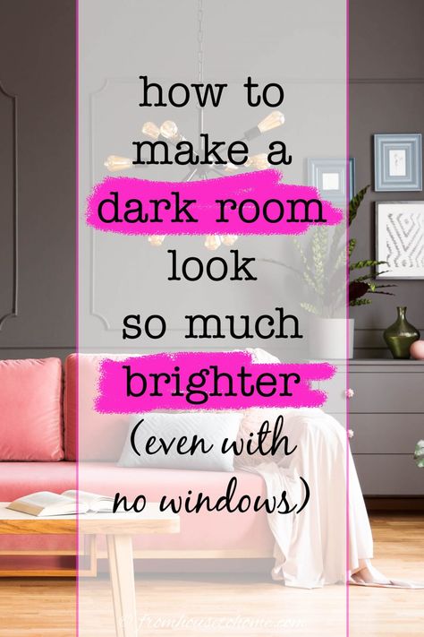 Colours To Brighten A Dark Room, Colors To Brighten A Room, Brighten Up A Dark Room, Brighten Room, Dark Dining Room, Dark Basement, Dark Living Rooms, Room Wall Colors, Basement Living Rooms