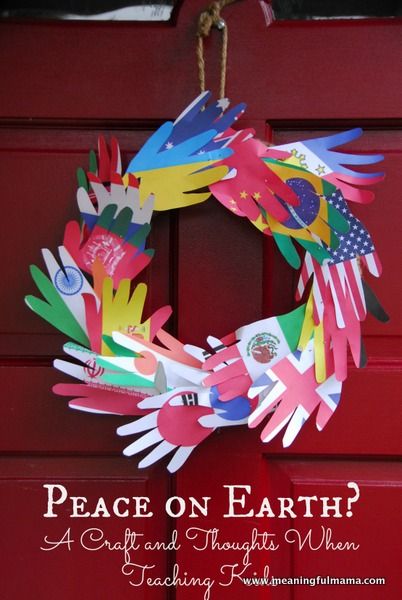 Peace on Earth A Lesson and Craft for Teaching Kids Character Building Activities, Around The World Crafts, Around The World Theme, International Craft, Peace Day, Harmony Day, Holidays Around The World, Christmas Around The World, Remembrance Day