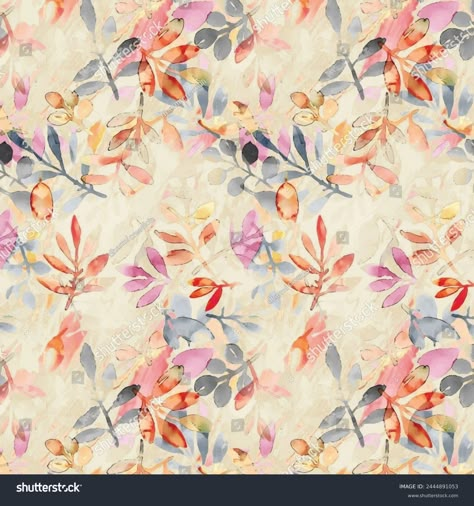 Allover Pattern Seamless Floral Pattern New Stock Illustration 2444891053 | Shutterstock Garments Design, Shirt Patterns, Seamless Floral Pattern, Flower Texture, Allover Pattern, Channel Art, Digital Print Fabric, Color Palette Generator, Pattern Seamless