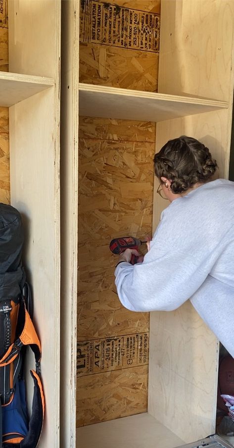 How to organize your garage with DIY cabinets — Built by Caitlin Large Garage Storage Cabinet, How To Build Garage Cabinets, Garage Corner Storage Ideas, Diy Garage Storage Cabinets Wall, Custom Garage Cabinets Built Ins, Plywood Garage Cabinets, Diy Shop Cabinets, Wall Of Storage Cabinets Built Ins, Diy Screw Storage Ideas