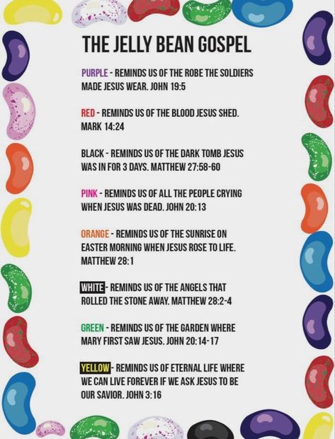 Pin on Quick Saves in 2022 | Gospel, Easter morning, Jelly beans Jelly Bean Gospel, Easter Poems, Easter Sunday School, Jelly Beans Easter, Primary Activities, Easter Morning, Easter Story, Bible Teachings, Jelly Bean