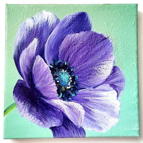 Violet Flower Painting Acrylic, Purple Abstract Painting Acrylics, Purple Painting Ideas On Canvas, Purple Flower Drawing, Purple Painting Ideas, Purple Flowers Painting, Painting Purple Flowers, Purple Flower Painting, Purple Flower Art