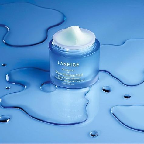 Glossier Moisturizing Moon Mask, Water Sleeping Mask, Instagram Skincare, Laneige Water Sleeping Mask, Laneige Lip, Glow Mask, Glow Recipe, Overnight Mask, Laneige Lip Sleeping Mask