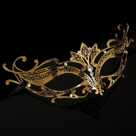 Black And Gold Masquerade Mask, Sweet 16 Masquerade Party, Mask Masquerade Ball, Masquerade Mask Black, Masquerade Ball Masks, Gold Masquerade Mask, Mystery Hostess, Black Masquerade Mask, Masquerade Outfit