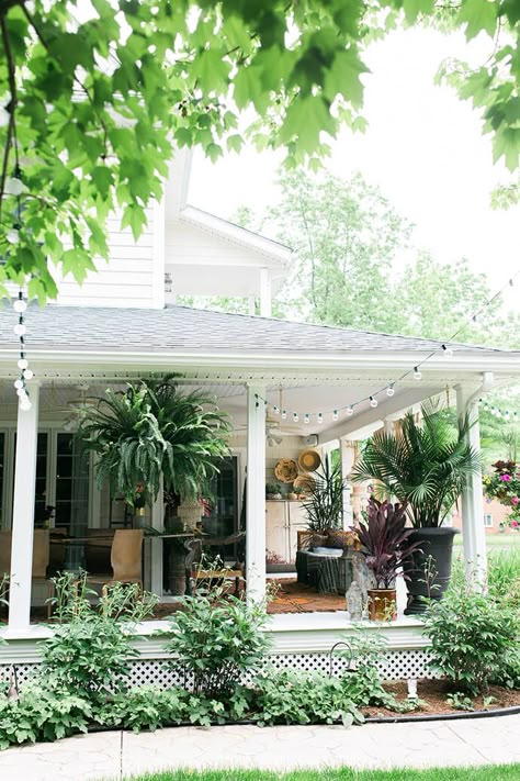 Jungalow Style, Porch Patio, Outdoor Rooms, My Dream Home, Porch Decorating, A House, Potted Plants, Front Porch, Outdoor Spaces