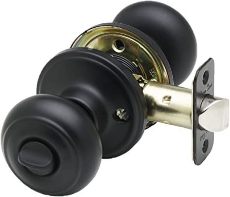 Copper Creek CK2030BC Colonial Knob, Black Matte Black Door Knobs, Door Locks And Handles, Colonial Door, Matte Black Door, Black Door Knobs, Door Handle With Lock, Interior Door Knobs, Cabin Remodel, Privacy Door