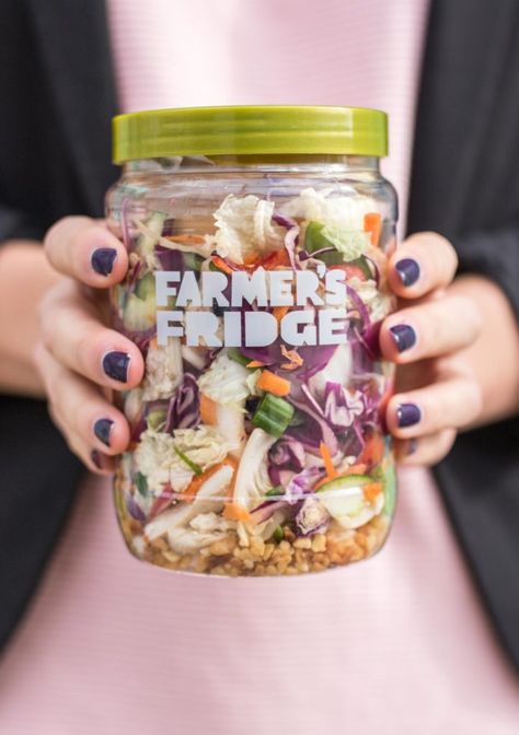 Farmers Fridge Recipes, Farmers Fridge, Food Delivery Packaging, Salad Jars, Salad Packaging, Goals And Resolutions, Grain Free Cookies, Chicken Corn Chowder, Fresh Meals