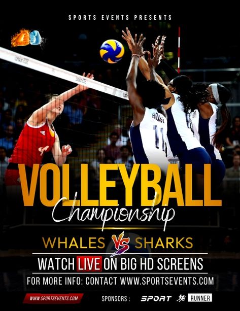 Match Poster Design, Volleyball Poster Ideas, Volleyball Signs, Match Poster, Volleyball Poster, Volleyball Championship, Volleyball Posters, Usa Volleyball, Volleyball Tournaments