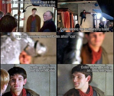 Merlin Merlin, Merlin Memes, Merlin Funny, Merlin Fandom, Merlin Cast, Merlin And Arthur, Arthur Pendragon, Bradley James, Real Friendship