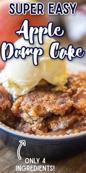 This easy, 3 ingredient Apple Dump cake will easily be one of your favorite fall desserts! It's made easy with pie filling and a box cake mix, which means less work for you! With lot's of cinnamon flavor, you are going to fall in love! #gogogogourmet #appledumpcake #dumpcakerecipes #falldesserts #easycakerecipes via @gogogogourmet Apple Dump Cake Recipe, Apple Dump Cake, Apple Desserts Easy, Canned Apple Pie Filling, Camping Desserts, Apple Dump Cakes, Canned Apples, Apple Pie Filling, Apple Dessert