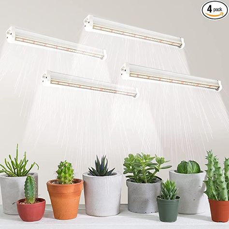 Amazon.com: Plant Grow Light Strips, 204 LED-Bulbs 5000K White Full Spectrum Grow Light Strips for Indoor Plants, Succulents, Seeds Starting, Greenhouse, End-to-End Connection (4x10W, 200W Equivalent) : Patio, Lawn & Garden Indoor Plant Lights, Grow Lamps, Grow Lights For Plants, Light Chain, White Plants, Mini Greenhouse, Area Lighting, Plant Lighting, Grow Light