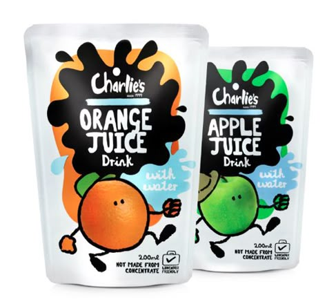 Kids Juice Packaging, Drink Design Ideas, Tart Packaging, Innocent Smoothie, Fruit Juice Packaging, Cafe Plan, Fruit Store, Fruit Pouches, Kids Drink