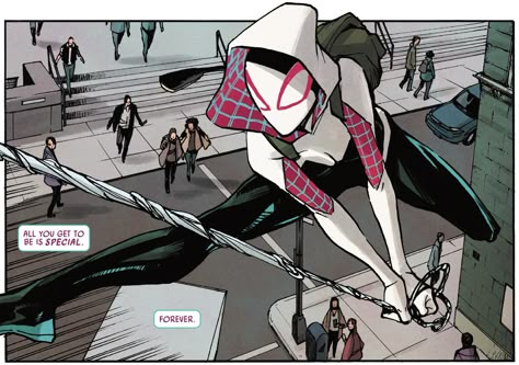 Gwen Stacy Comic Wallpaper, Gwen Stacy Comic Pfp, Spider Gwen Comic Panel, Gwen Stacy Comic Cover, Ghost Spider Comic Cover, Spider Gwen Comics, Gwen Stacy Comic, Spiderman Spider, Spiderman Pictures