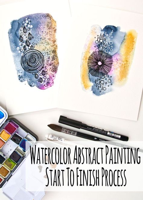 Watercolor Abstract Painting - Start To Finish Process Video by Kim Dellow Abstract Watercolor Art Ideas, Art Paintings Famous, Video Watercolor, Watercolors Ideas, Art Ideas Painting, Watercolor Art Ideas, Watercolour Doodles, Watercolor Abstract Painting, Journal Watercolor