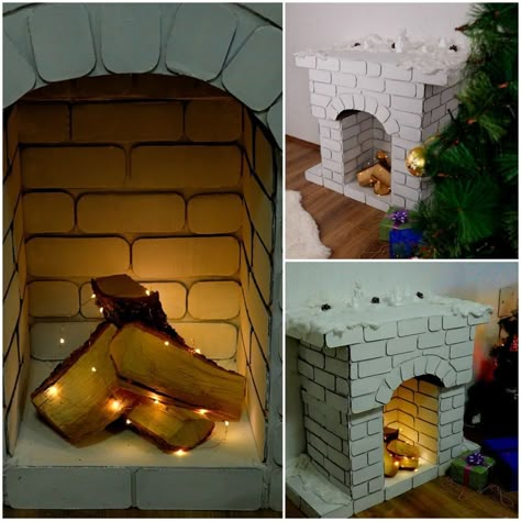 8M views · 117K reactions | Inventive ways to decorate your cardboard fireplace for a joyful Christmas | Inventive ways to decorate your cardboard fireplace for a joyful Christmas | By MetDaan DIY | Facebook Diy Cardboard Box Christmas Fireplace, Christmas Diy Fireplace Cardboard, Fireplace Paper Diy, Cardboard Christmas Fireplace, Fireplace Cardboard Diy, Diy Fireplace Mantle Cardboard, Cardboard Chimney Christmas, Box Fireplace Cardboard, Fireplace Diy Cardboard