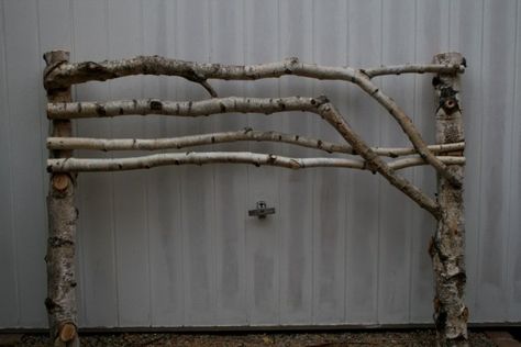 tree-inspired headboard - seems simple enough to make. Tree Branch Headboard Diy, Tree Branch Headboard, Birch Headboard, Tree Headboard, Branch Headboard, Driftwood Headboard, Willow Furniture, Twig Furniture, Headboard Curtains