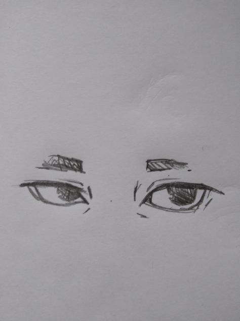 Men’s Eyes Drawing, How To Draw Serious Eyes, Eyes Male Drawing Reference, Eyes Sketch Male, Male Eye Shapes Drawing, Guy Eye Drawing, Guys Eyes Drawings, Emo Eyes Drawing, How To Draw Boys Eyes