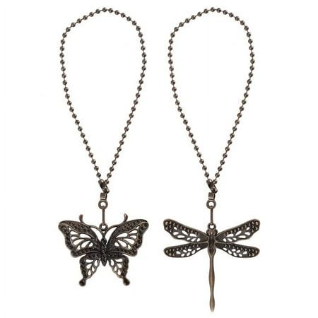 [Packing & Excellent Quality]: Including 2pcs Dragonfly and Butterfly pull chains (13.7 inches/each), this fan pull chain extender is much more & not easy to rust. [Perfect Design]: Exquisite Retro style design, suitable for all kinds of ceiling fan, elegant shape and classic colors, make your home decoration more beautiful, highlight your personality and taste. [Easy to Use]: Contains two different decorative pendants, you will easily know which is the fan switch and which is the light switch, Set Lighting, Bronze Ceiling, Fan Pull Chain, Ceiling Fan Pull Chain, Bronze Ceiling Fan, Ceiling Fan Pulls, Fan Pulls, Chain Extenders, Pull Chain