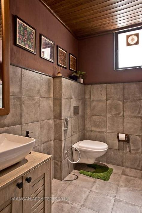 OWN HOUSE Indian Washroom Ideas, Bathroom Indian, Indian Bathroom Design, Aangan Architects, Bathroom Interior Indian, House Interior Indian, Indian Bathroom, Indian Interiors, Indian Home Design