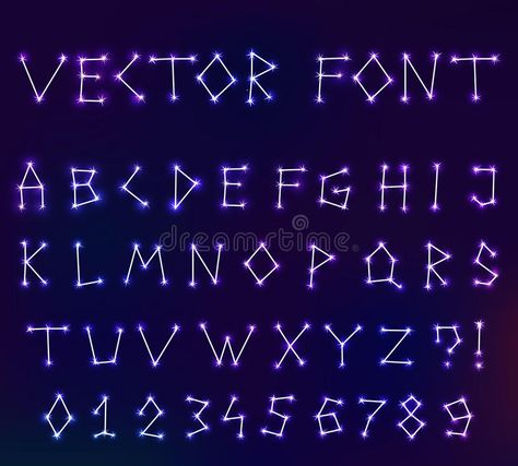 Outer Space Fonts Alphabet, Space Font Design, Space Themed Alphabet Letters, Space Letters Fonts, Space Themed Letters, Space Sketch Ideas, Space Border Design, Space Fonts Alphabet, Astrology Font