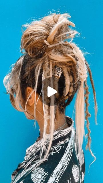 Partial Dreads Short Hair, Partial Dreadlock Extensions, Installing Dread Extensions, Dreadlock Bun, How To Install Dreadlock Extensions, Partial Dreads Placement, Half Dreaded Hair, Temporary Dreads, Installing Double Ended Dreads