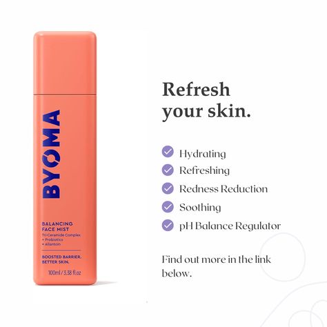 I love this BYOMA Face Mist! 
#skincare #facemist #byoma #ad #affiliate Mist Skincare, Face Mist, Skin Care Tools, Do More, Clear Skin, Glowing Skin, Skin Care Tips, Skin Care Routine, Mist